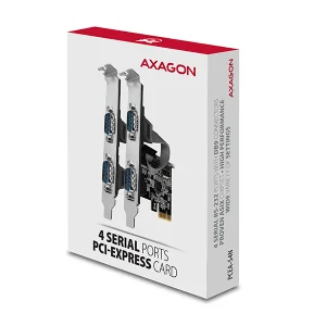 AXAGON PCEA-S4N, PCIe řadič - 4x sériový port (RS232) 250 kbps, vč. LP - obrázek 3