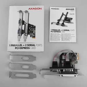 AXAGON PCEA-PSN, PCIe řadič - 1x paralelní (LPT) + 2x sériový port (RS232) 250 kbps, vč. LP - obrázek 3