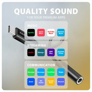 AXAGON ADA-HC, USB-C na 3.5mm jack - Hi-Res DAC audio adaptér, 384kHz/32bit, stereo - obrázek 5