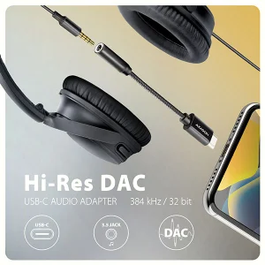 AXAGON ADA-HC, USB-C na 3.5mm jack - Hi-Res DAC audio adaptér, 384kHz/32bit, stereo - obrázek 9