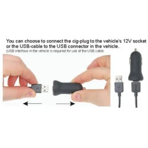 Brodit držák do auta nastavitelný s USB-C a nabíjením z cig. zapalovače/USB š.75-89 mm, tl. 6-10 - obrázek 4