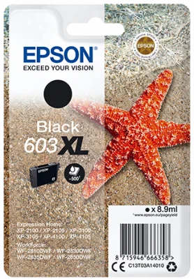 Inkoustová náplň Epson 603XL T03A1 černá 8,9 ml