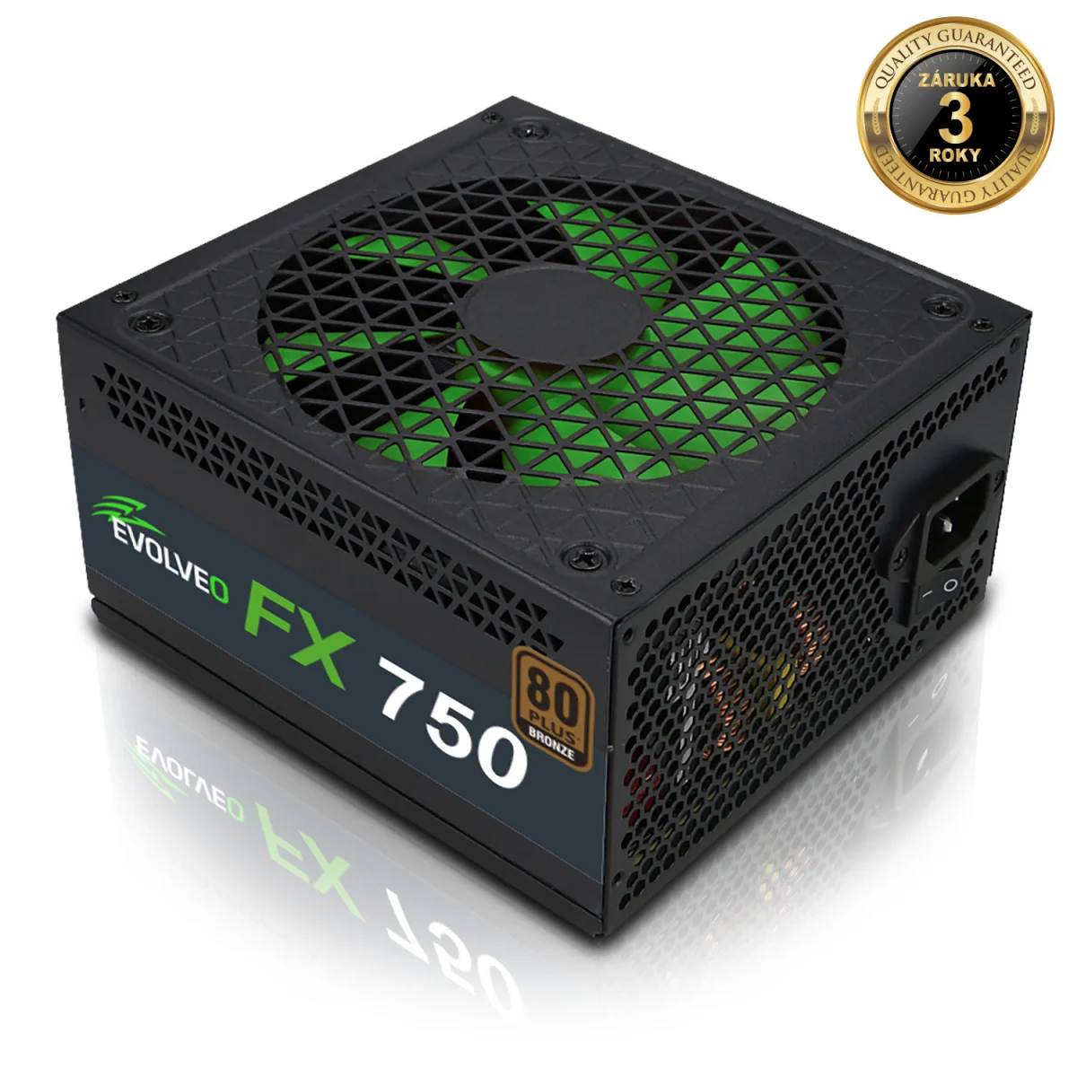 EVOLVEO FX 750,zdroj750W ATX,14cm,80+,Bronze,3YRW