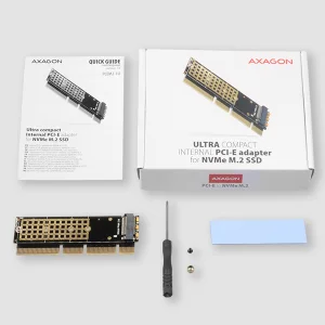AXAGON PCEM2-1U, PCIe x16/x8/x4 - M.2 NVMe M-key slot adaptér, 1U - obrázek 3