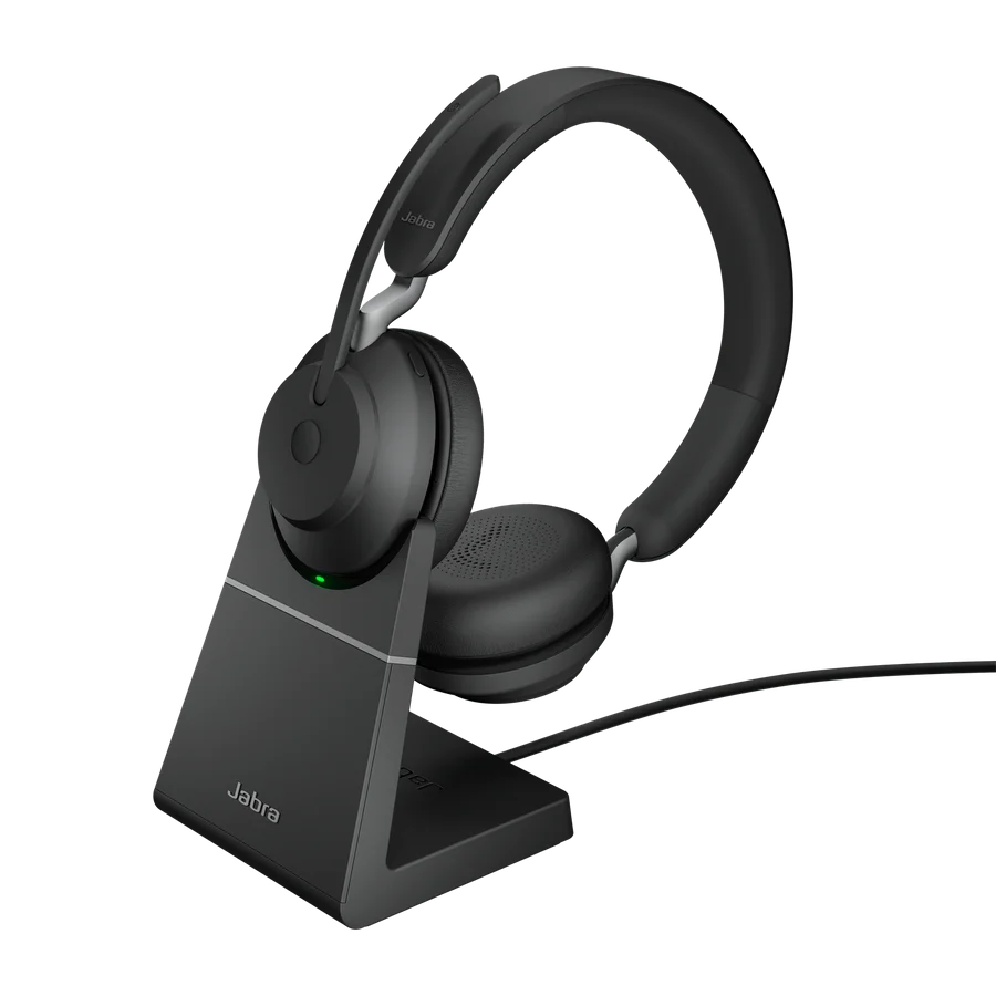 Jabra Evolve2 65/Stereo/USB-C/BT/Bezdrát/MS/Stand/Černá