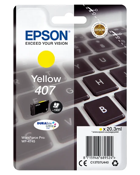 Inkoustová náplň Epson T07U4 WF-4745 žlutá 20,3 ml