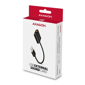 AXAGON ADA-12, USB 2.0 - externí zvuková karta, 48kHz/16-bit stereo, kovová, kabel USB-A 15 cm - obrázek 6
