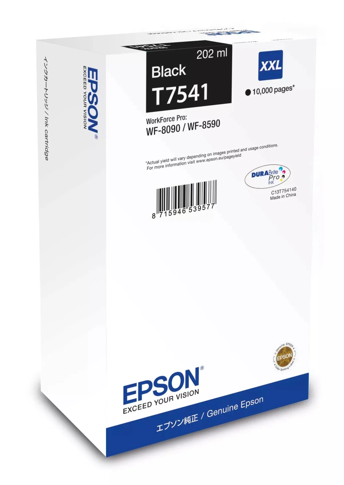 Inkoustová náplň Epson T7541 WF-8x90 XXL černá
