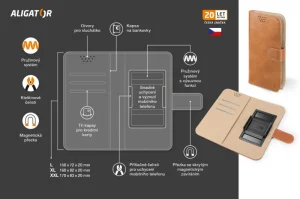 ALIGATOR Pouzdro UNI-FIX, vel.XL(160*82) hnědá - obrázek 4