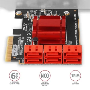 AXAGON PCES-SA6, PCIe řadič - 6x interní SATA 6G port, ASM1166, SP & LP - obrázek 4
