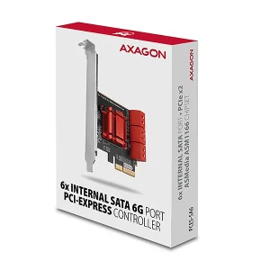 AXAGON PCES-SA6, PCIe řadič - 6x interní SATA 6G port, ASM1166, SP & LP - obrázek 6