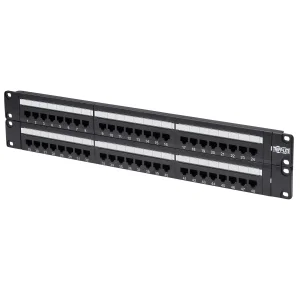 Patch panel pro montáž do racku 2U, 48x Cat6/Cat5 568B, RJ45 Ethernet - obrázek 4