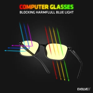 EVOLVEO BlueBlock40, PC brýle, blokace modrého světla 40%, nedioptrické, černé - obrázek 9