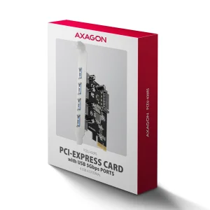 AXAGON PCEU-430RS, PCIe řadič, 4x USB 5Gbps port, SATA napájení, Renesas PD720201, SP - obrázek 2