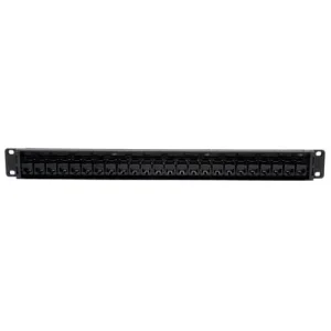 Patch panel průchozí pro montáž do racku 1U, 24x Cat6/Cat5, RJ45 Ethernet - obrázek 2