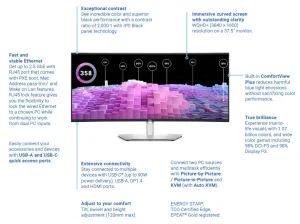 Dell UltraSharp U3824DW 37,5" IPS QHD+ 60Hz Monitor - obrázek 5