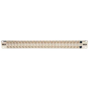 Patch panel průchozí STP stíněný pro montáž do racku 1U, 48x Cat6a, RJ45 Ethernet - obrázek 3