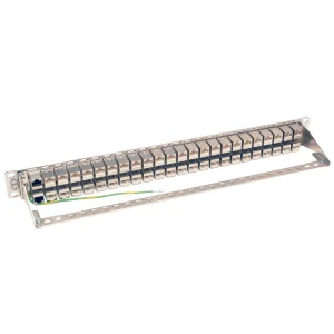 Patch panel průchozí STP stíněný pro montáž do racku 1U, 48x Cat6a, RJ45 Ethernet - obrázek 4