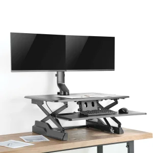 Držák pro montáž monitoru na stůl, nastavitelná výška, pro 2x 17?32 monitory - obrázek 7