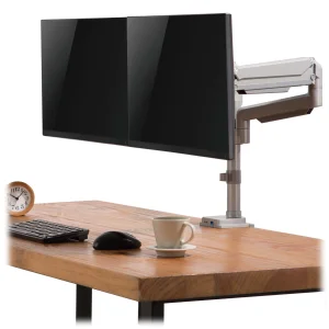 Držák pro montáž monitoru na stůl, pro 2x 13?34, Flex Arm, USB, Audio konektory - obrázek 4