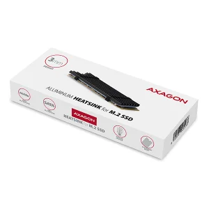 AXAGON CLR-M2L3, hliníkový pasivní chladič pro M.2 2280 SSD, výška 3 mm - obrázek 7