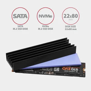 AXAGON CLR-M2L10, hliníkový pasivní chladič pro M.2 2280 SSD, výška 10 mm - obrázek 5