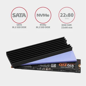 AXAGON CLR-M2L6, hliníkový pasivní chladič pro M.2 2280 SSD, výška 6 mm - obrázek 4
