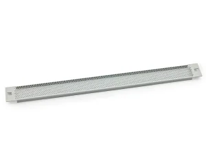 19' záslepka 3U plastový zámek, síto 75%-4mm, šedá