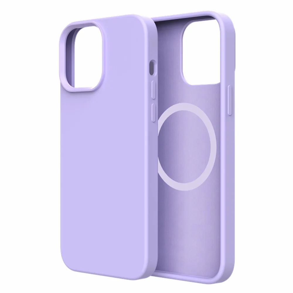 ER POWER Silikonový kryt CARNEVAL SNAP pro iPhone 14 Plus s MagSafe - světle fialová