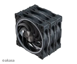 přídavný ventilátor Akasa SOHO AR LED 12 cm RGB 3 ks - obrázek 2