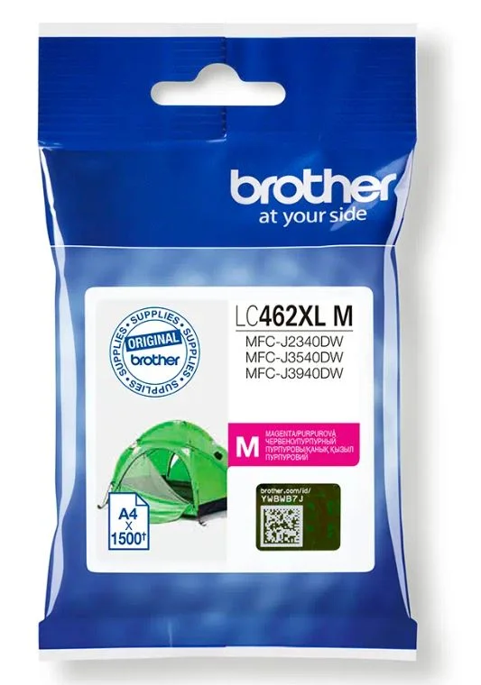 Inkoustová náplň Brother LC-462XLM purpurová 1500 stran