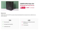 Adata XPG VALOR AIR/Midi Tower/Transpar./Černá - obrázek 5
