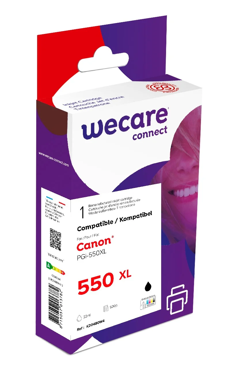 Inkoustová náplň Canon PGi-550XLBK černá 22 ml pigmentová