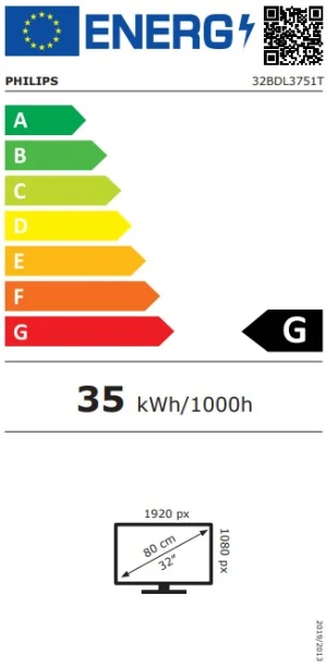 32" D-LED Philips 32BDL3751T-FHD,350c,PCap,24/7 - obrázek 2