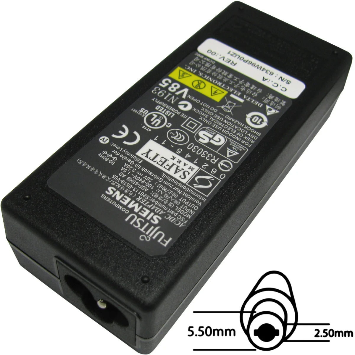 Napájecí adaptér SIL 65W 20V 5.5x2.5 Fujitsu