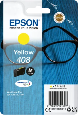 Inkoustová náplň Epson 408 T09J4 DURABrite Ultra žlutá 14,7 ml