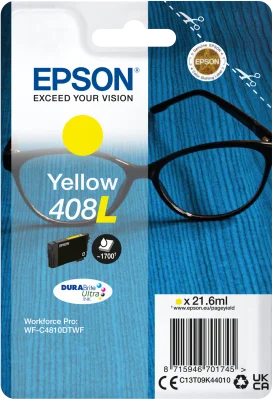 EPSON Singlepack Yellow 408L DURABrite Ultra Ink