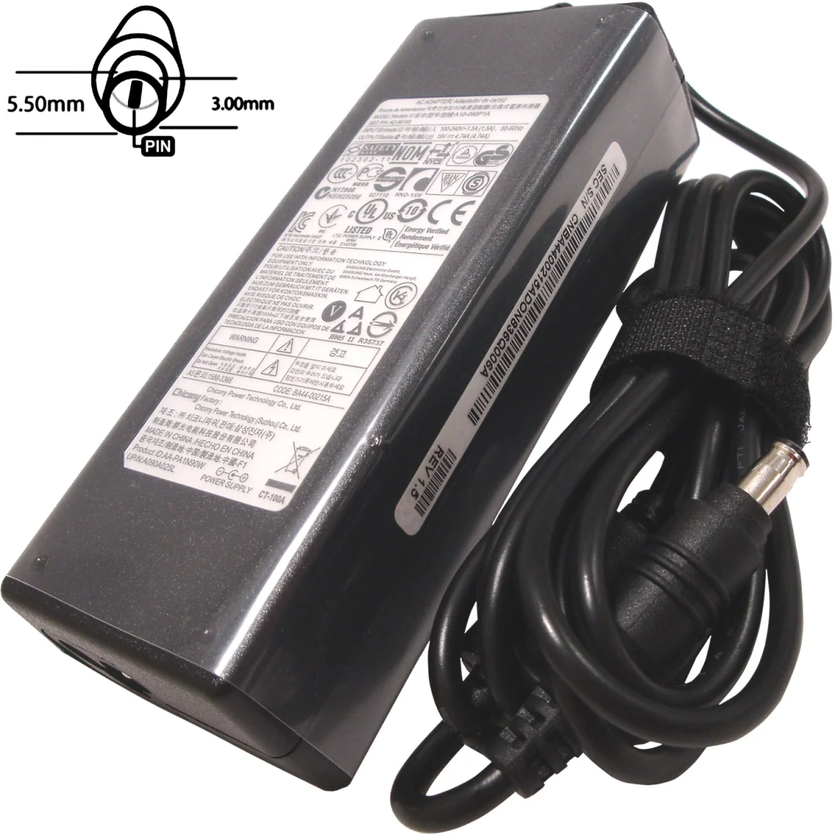 SIL napájecí adaptér 90W 19V 5.5x3.0 originál Samsung