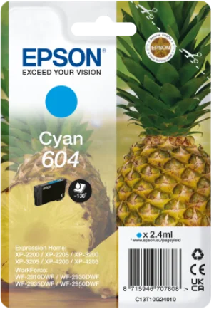 Inkoustová náplň EPSON 604 azurová