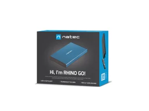 Externí box pro HDD 2,5" USB 3.0 Natec Rhino Go, modrý, hliníkové tělo - obrázek 4