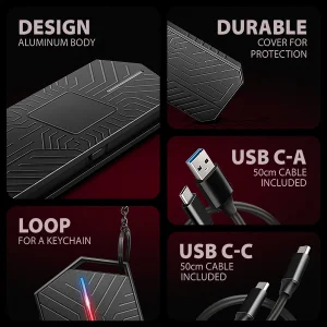 AXAGON EEM2-GAM, USB-C 10Gbps - NVMe & SATA SSD GAME M.2 box, bezšroubkový - obrázek 10