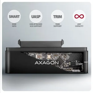 AXAGON ADSA-FPX, USB-C 10Gbps - SATA 6G, 2.5"/3.5" SSD/HDD FAST PORT X adaptér, vč. AC napáječe - obrázek 3
