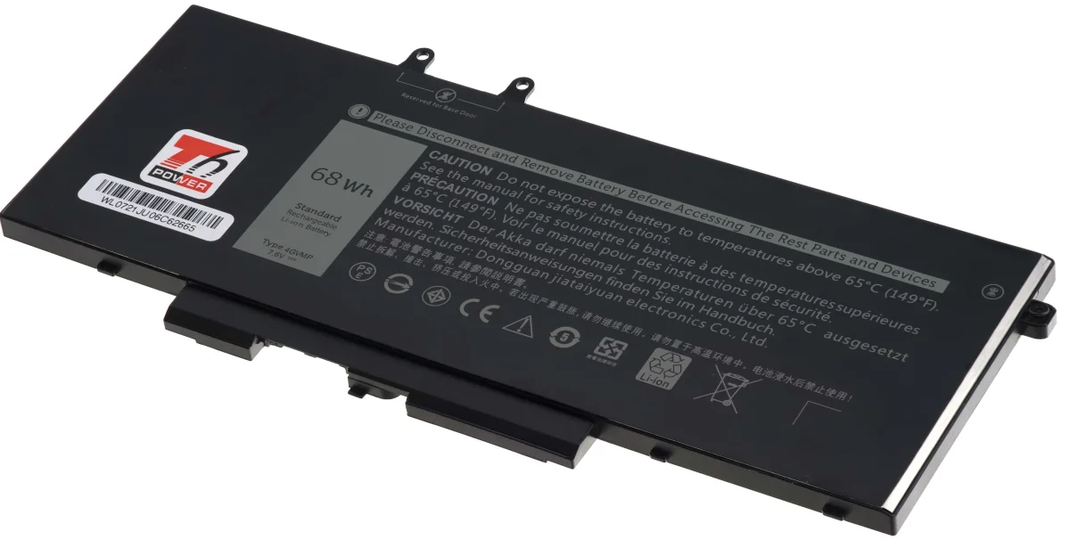 Baterie T6 Power pro Dell Latitude 5400, 5500, Precision 3540, 8900mAh, 68Wh, 4cell, Li-pol