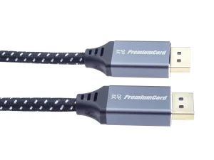 PremiumCord DisplayPort 1.4 přípojný kabel, kovové a zlacené konektory, 2m - obrázek 3