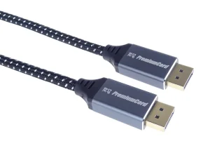 PremiumCord DisplayPort 1.4 přípojný kabel, kovové a zlacené konektory, 2m - obrázek 8