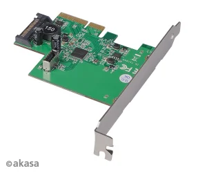 AKASA PCIe karta USB 3.2 Gen 2 interní konektor - obrázek 2