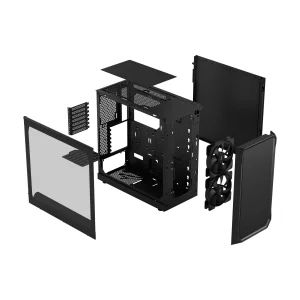 Fractal Design Focus 2 Black TG Clear Tint/Midi Tower/Transpar./Černá - obrázek 8