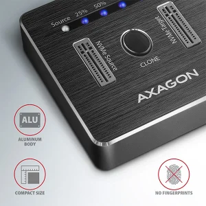 AXAGON ADSA-M2C, USB-C 3.2 Gen 2 -  2x M.2 NVMe SSD CLONE MASTER dokovací stanice - obrázek 9