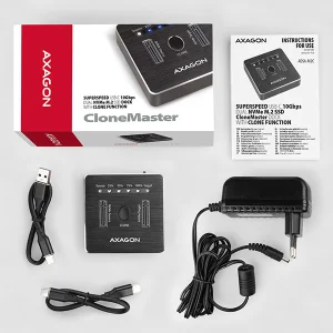 AXAGON ADSA-M2C, USB-C 3.2 Gen 2 -  2x M.2 NVMe SSD CLONE MASTER dokovací stanice - obrázek 5