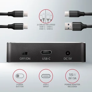 AXAGON ADSA-M2C, USB-C 3.2 Gen 2 -  2x M.2 NVMe SSD CLONE MASTER dokovací stanice - obrázek 7